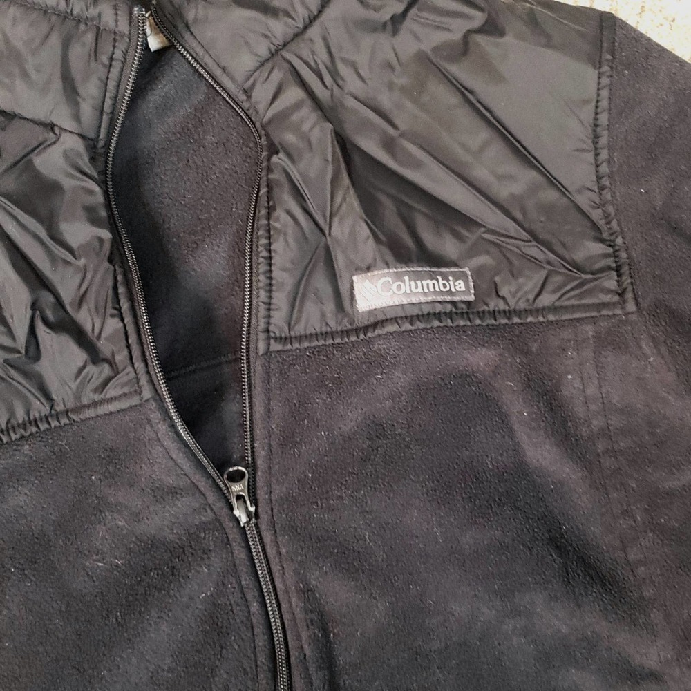 Columbia Men's Black Fleece Full Zip Jacket size M - Picture 3 of 5